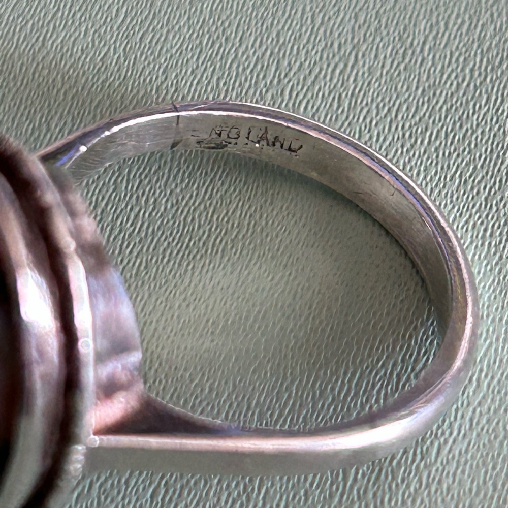 Moss Agate Ring 925 Silver 6.5 - Picture 7 of 9
